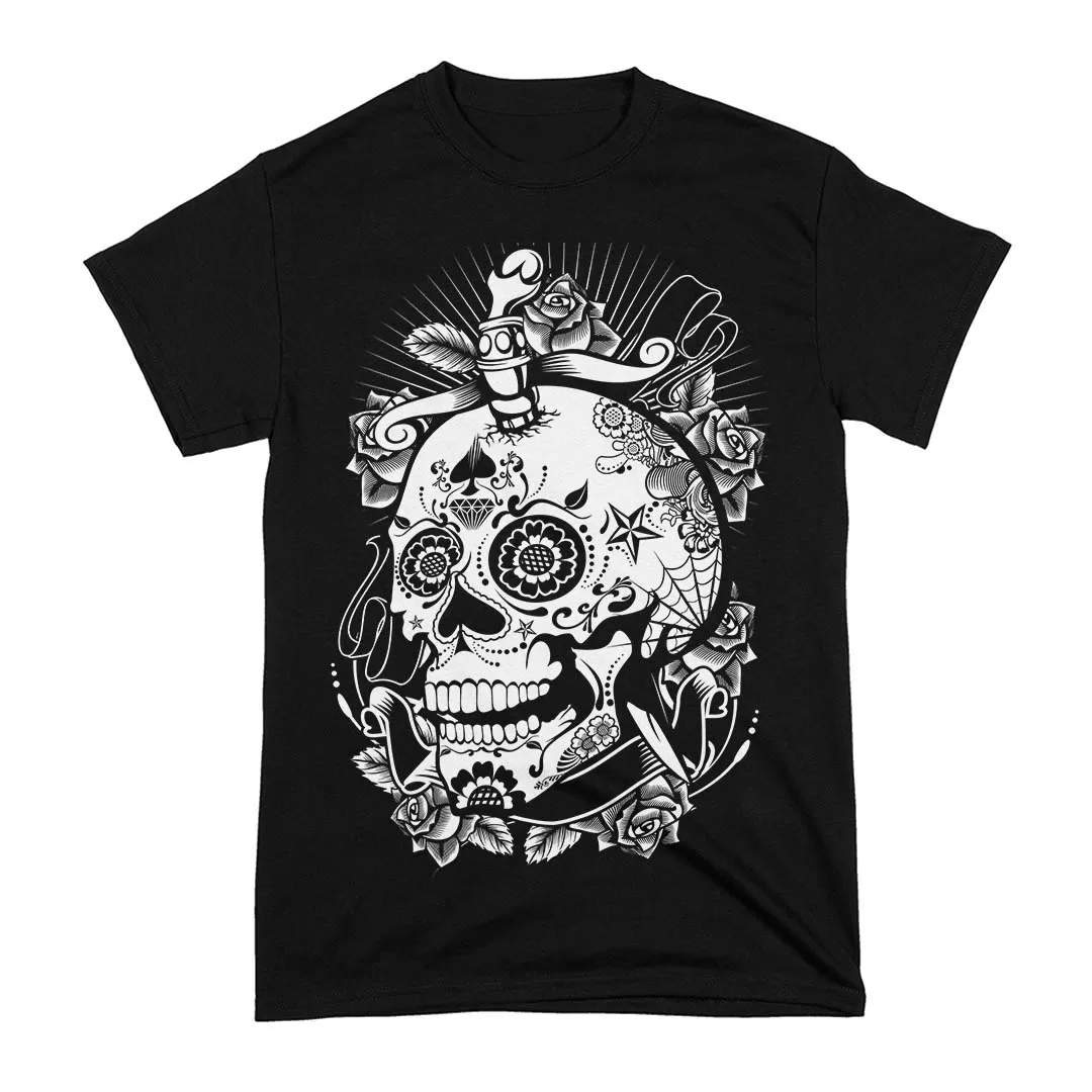 Arte Camiseta Caveira Mexicana Rozes