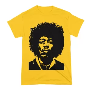 Arte Camiseta Jimi Hendrix Face