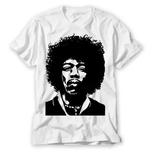 Arte Camiseta Jimi Hendrix Face