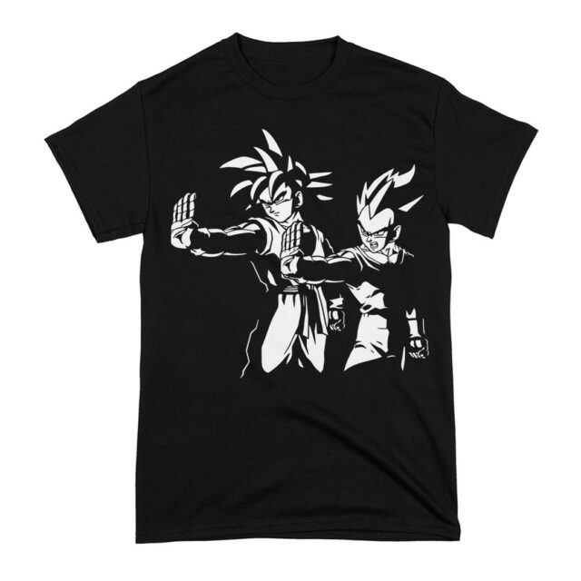 Arte Camiseta Pulp Fiction Goku And Vegeta