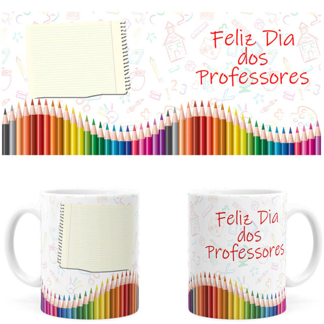 Arte Caneca Dia Dos Professores Digital