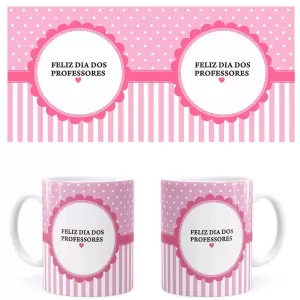Arte Caneca Dia Dos Professores Rosa Com Nome – Digital