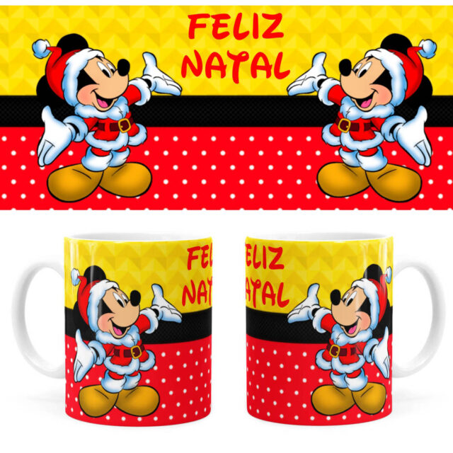 Arte Caneca Natal Do Mickey Digital Png