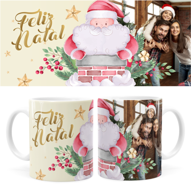 Arte Caneca De Natal 25 Digital Png