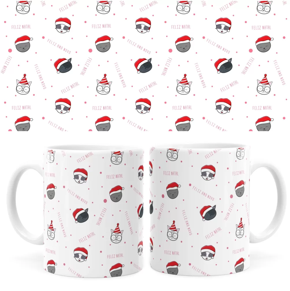 Arte Caneca De Natal 04 Digital Png