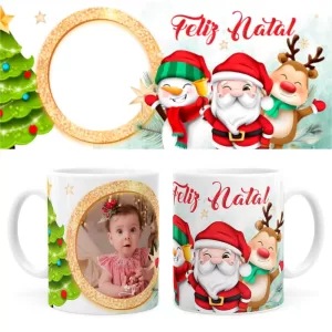 Arte Caneca Natal 32 Digital Png