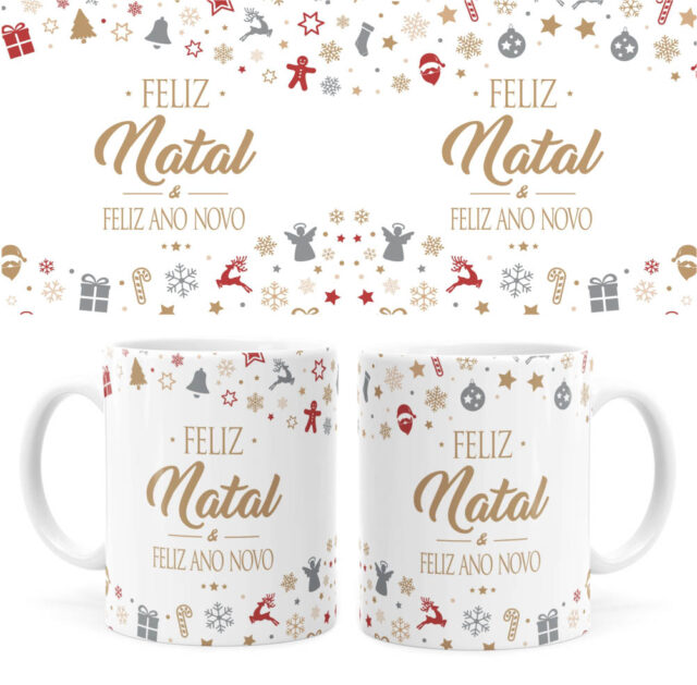 Arte Caneca Natal 43 Digital Png