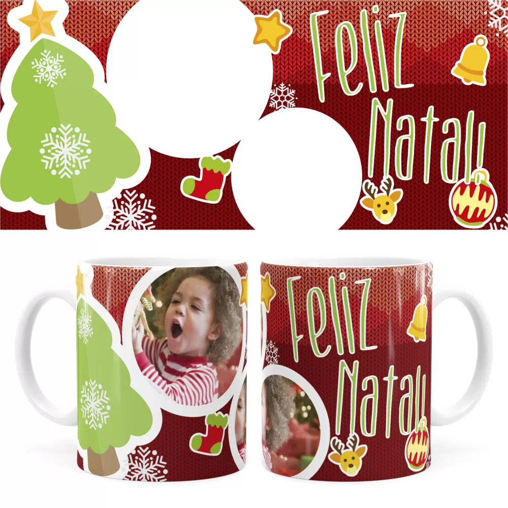 Arte Caneca Natal 56 Digital Png