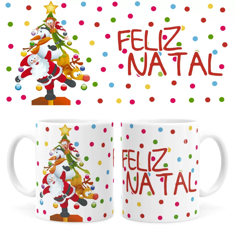 Arte Caneca Natal 74 Digital Png