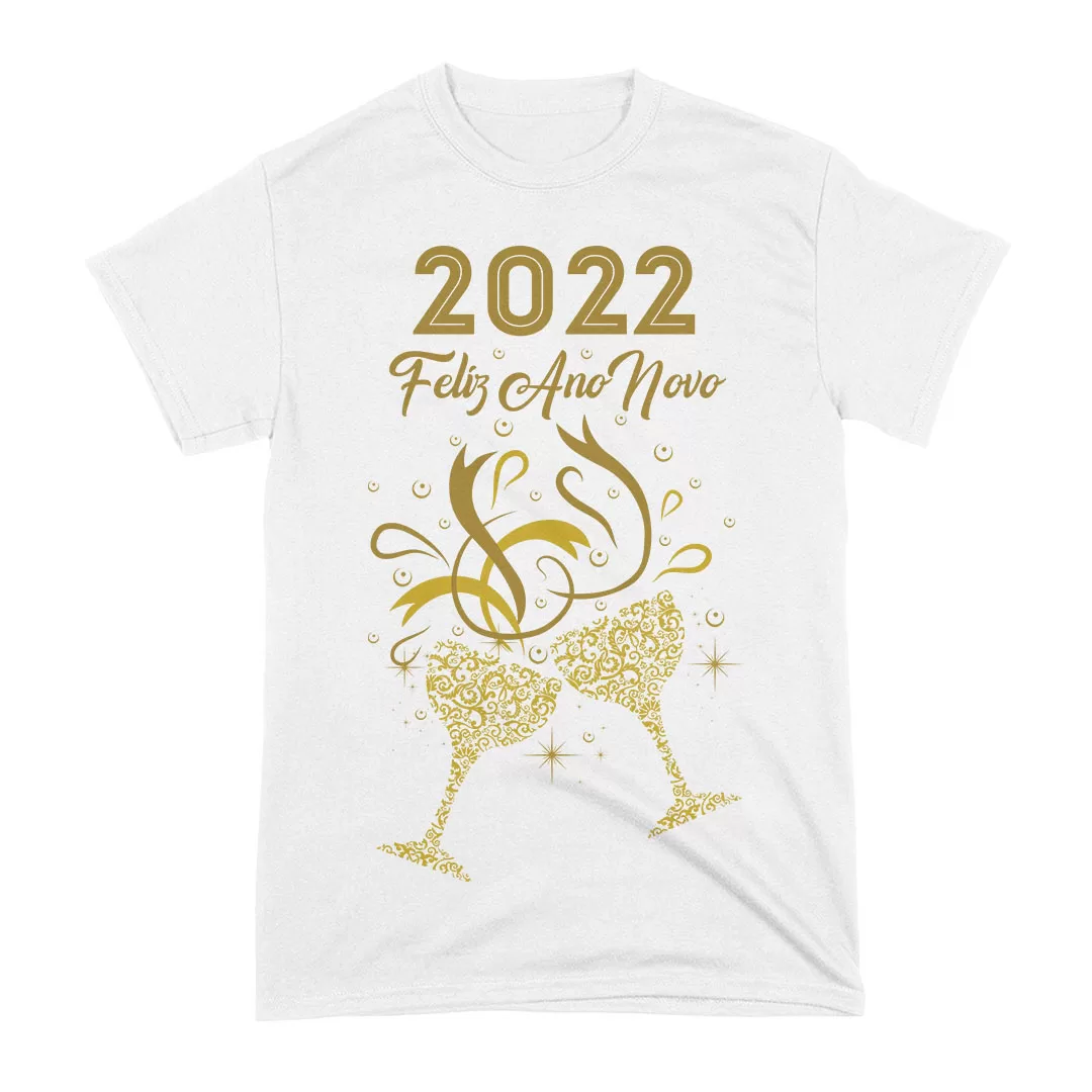 Arte Camiseta Feliz Ano Novo 2022 Brinde