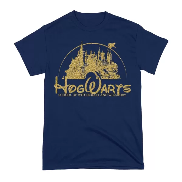 Arte Camiseta Harry Potter Hogwarts Glitter