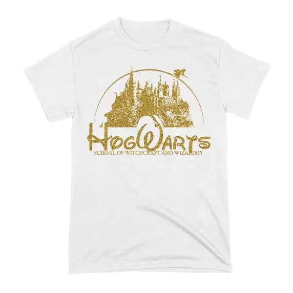 Arte Camiseta Harry Potter Hogwarts Glitter