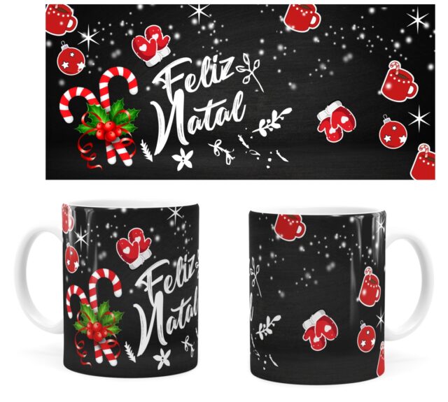 Arte Caneca De Natal 03 Digital Png