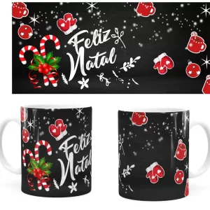 Arte Caneca De Natal 03 Digital Png