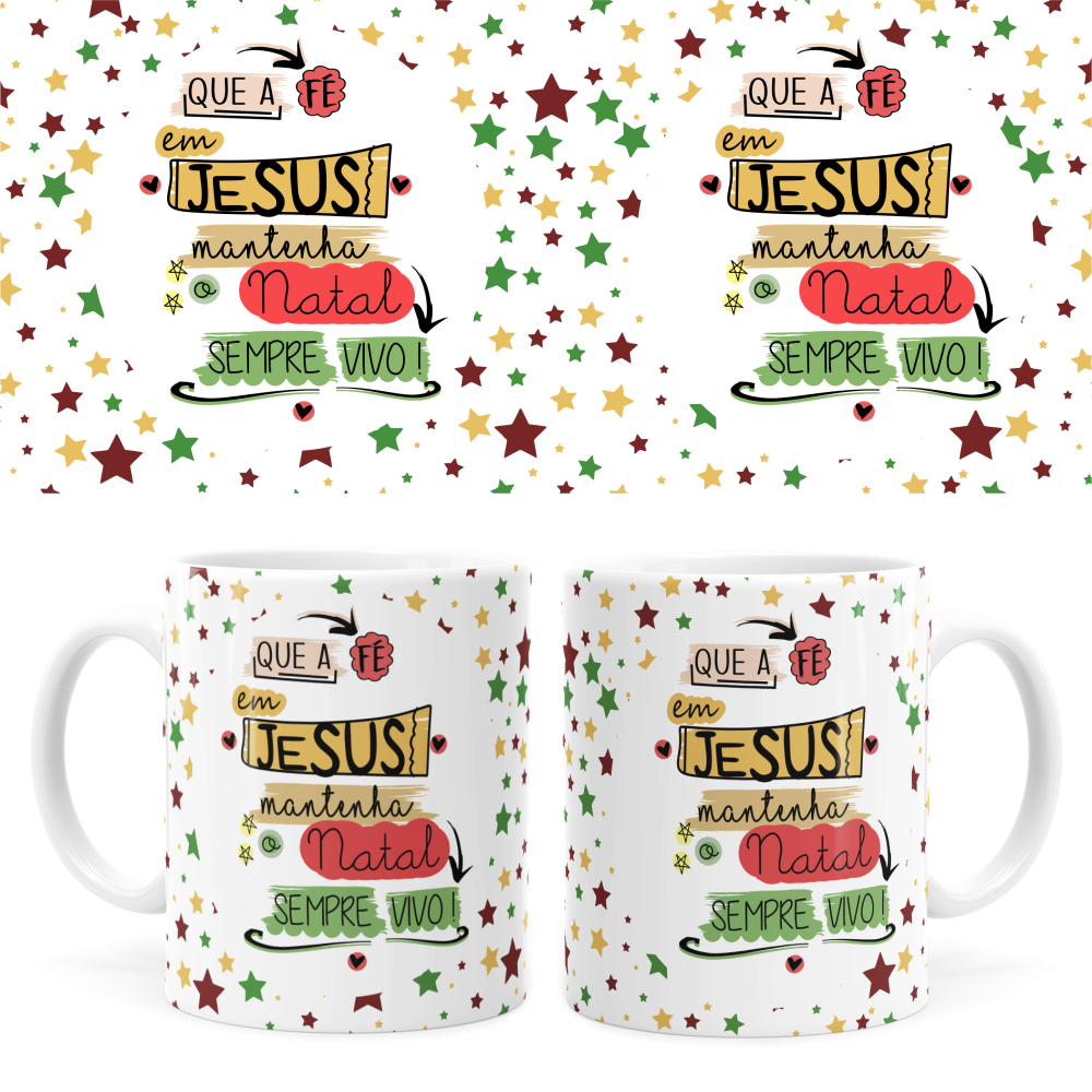 Arte Caneca Natal 77 Digital Png