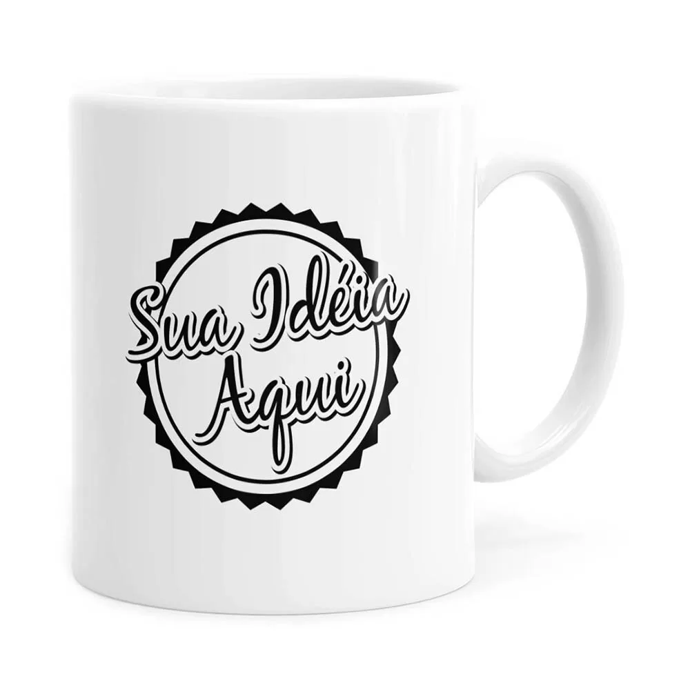 Caneca Personalizada Empresa V01 Alça E Interno Branco