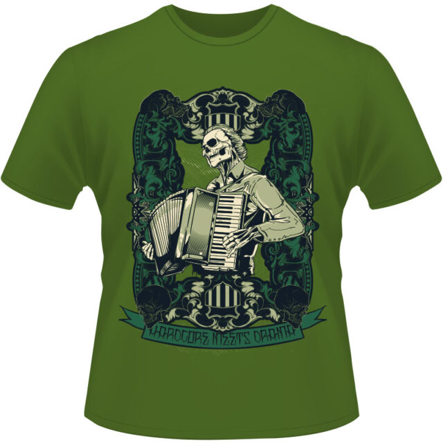 Arte Para Camiseta Accordion Skull Greaper