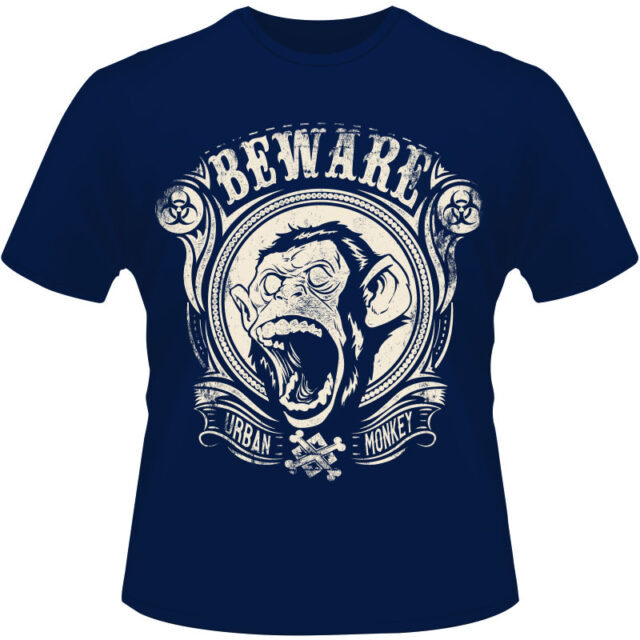 Arte Para Camiseta Beware Urban Monkey