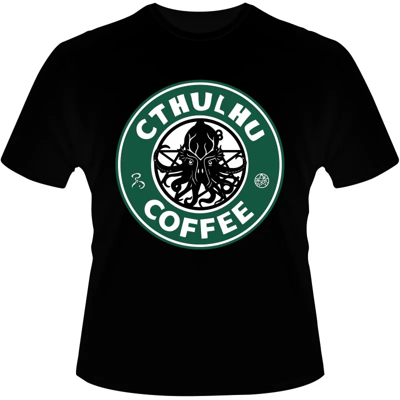 Arte Para Camiseta Cthulhu Coffee