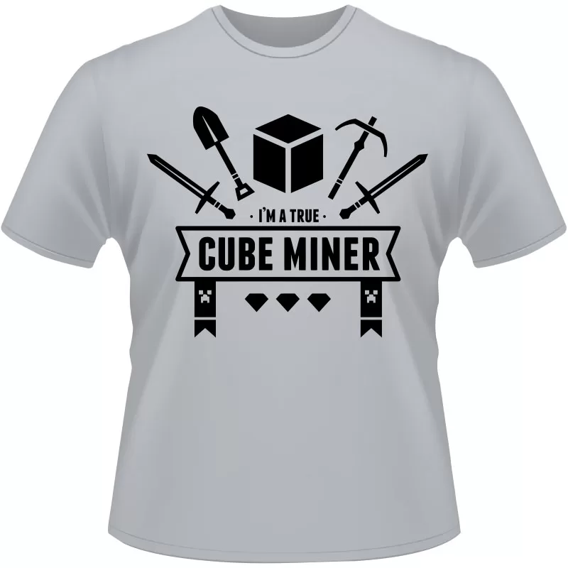 Arte Para Camiseta Minecraft Cube Miner