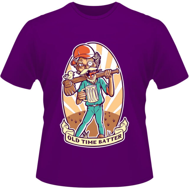 Arte Para Camiseta Old Time Batter