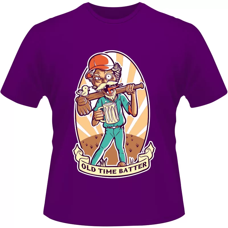 Arte Para Camiseta Old Time Batter