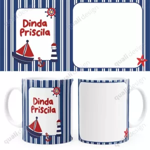 Arte Para Caneca Batizado Náutico