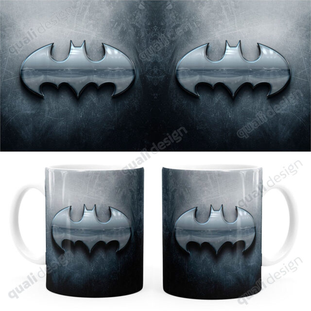 Arte Para Caneca Batman Logo Metálico