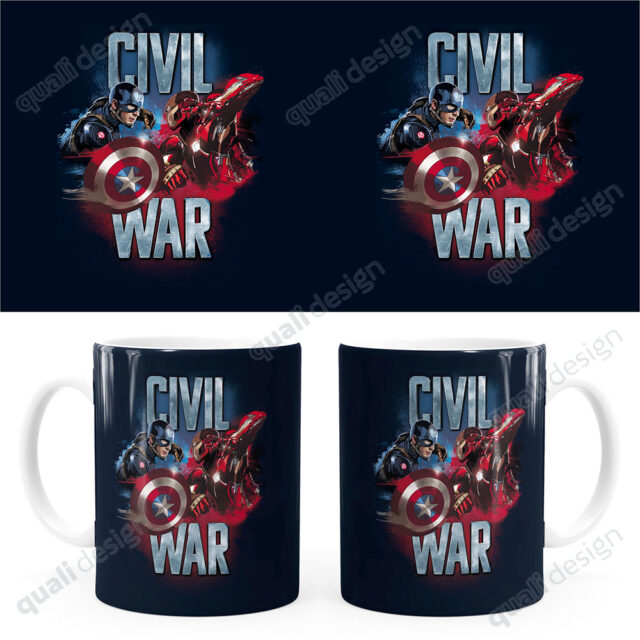 Arte Para Caneca Capitão América Guerra Civil V02