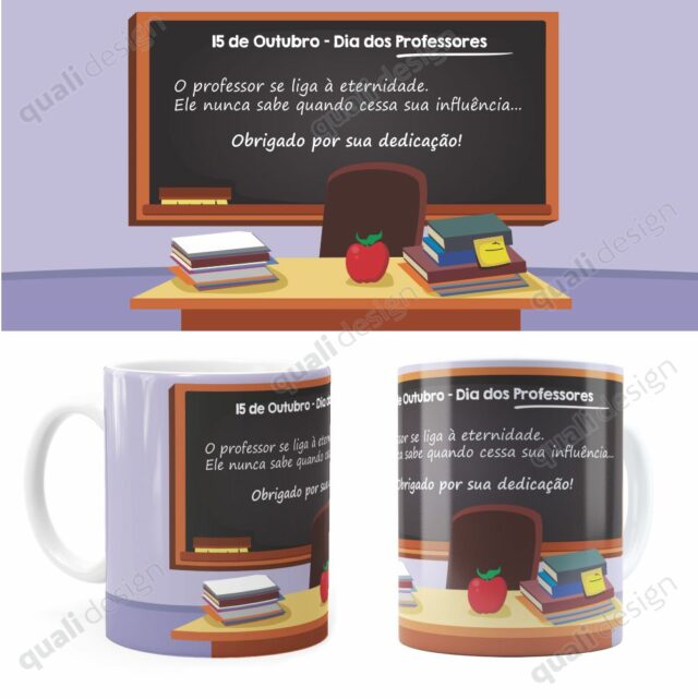 Arte Para Caneca Dia Dos Professores Obrigado Pela Dedicação