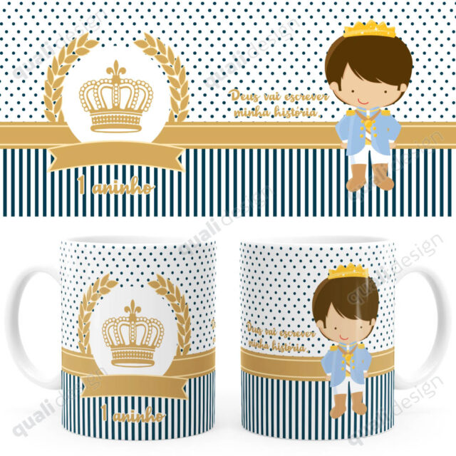 Arte Para Caneca Dindo Príncipe Cute V02