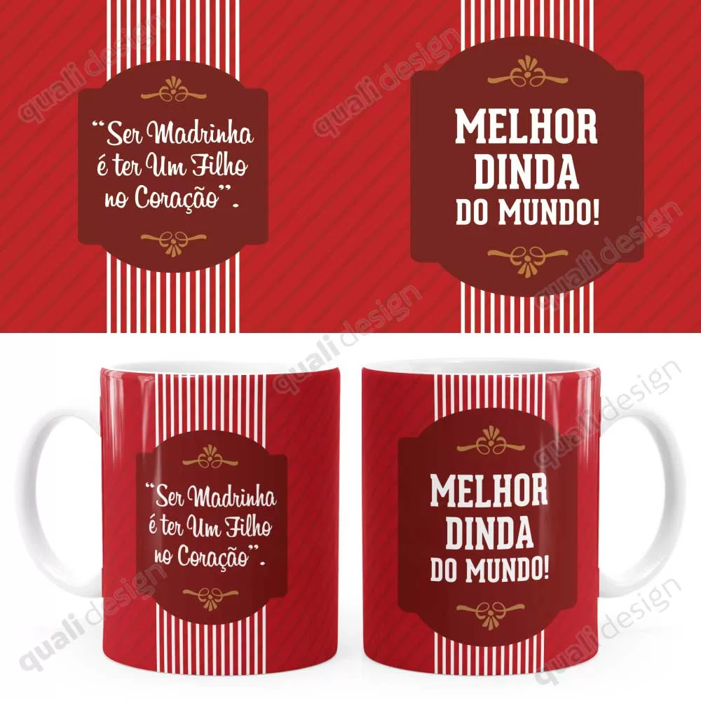 Arte Para Caneca Melhor Dinda Do Mundo