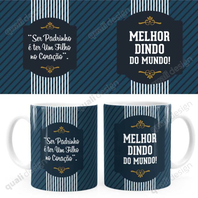 Arte Para Caneca Melhor Dindo Do Mundo