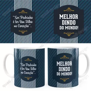 Arte Para Caneca Melhor Dindo Do Mundo