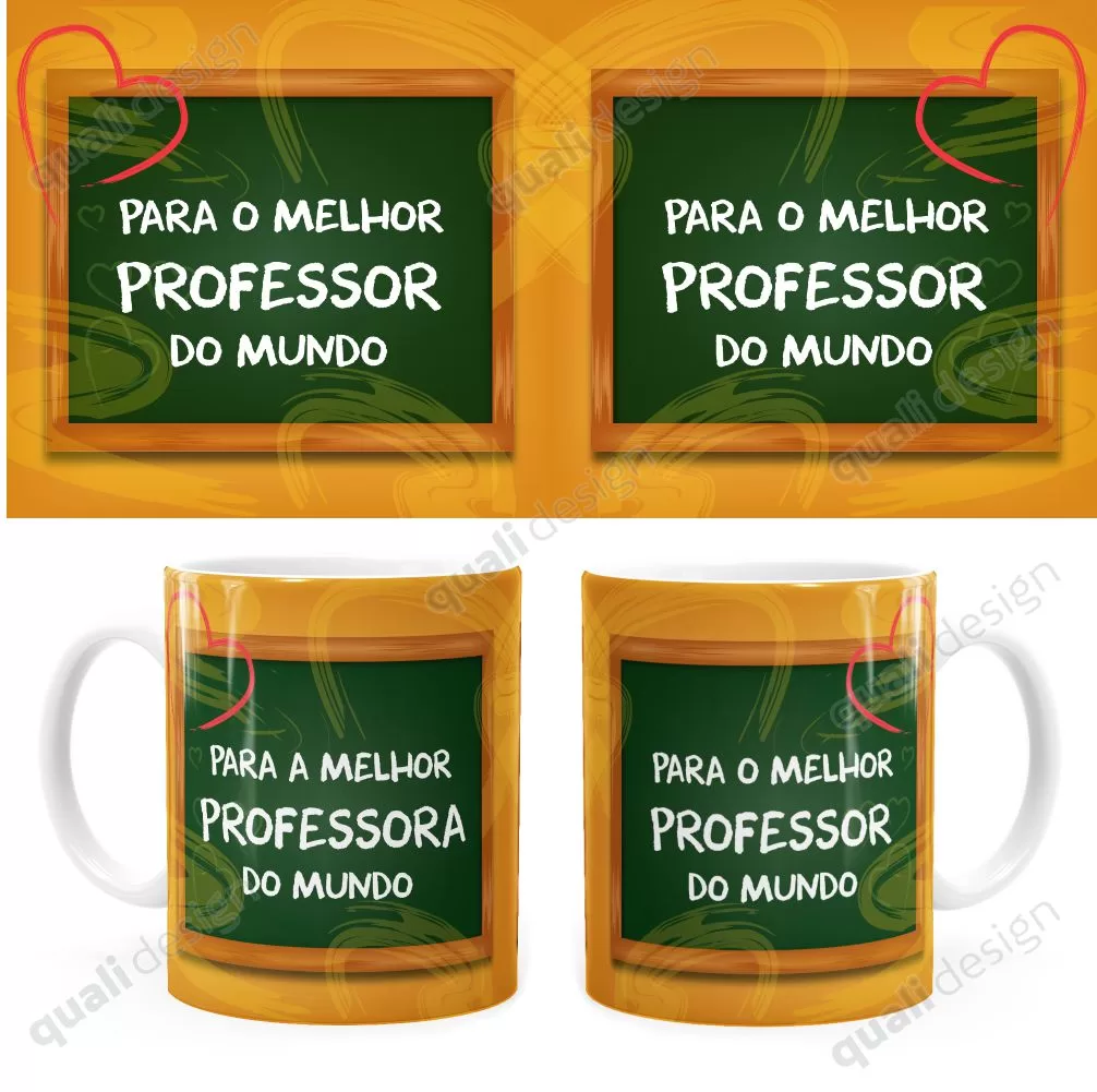 Arte Para Caneca Melhor Professor Do Mundo