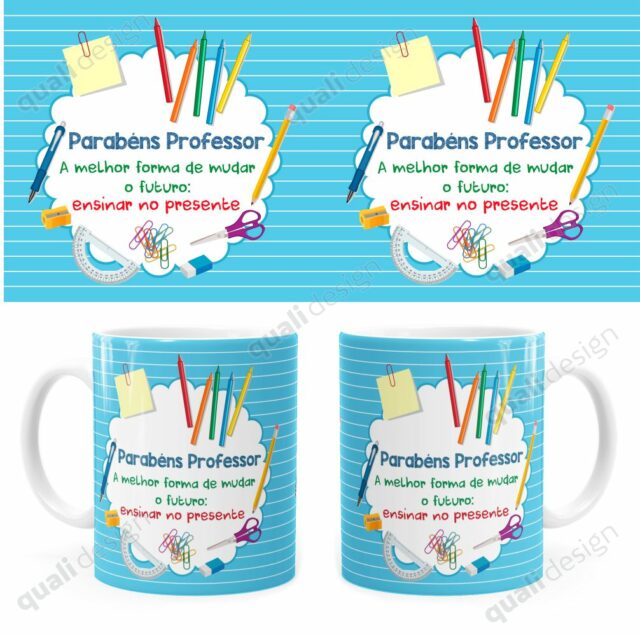 Arte Para Caneca Parabéns Professor Melhor Forma