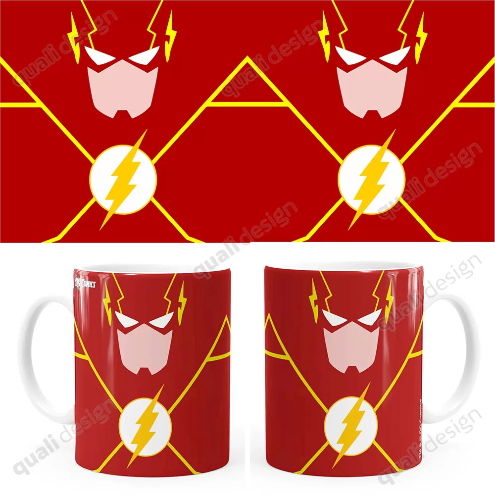 Arte Para Caneca The Flash Minimalista