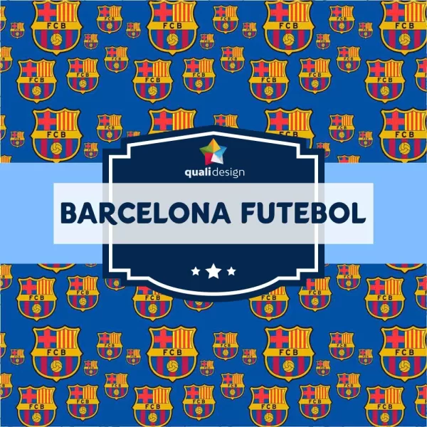 Kit Digital Premium Scrapbook Papéis Barcelona Futebol