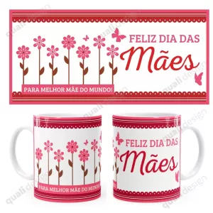 Arte Para Caneca Dia Das Mães Melhor Mãe Do Mundo