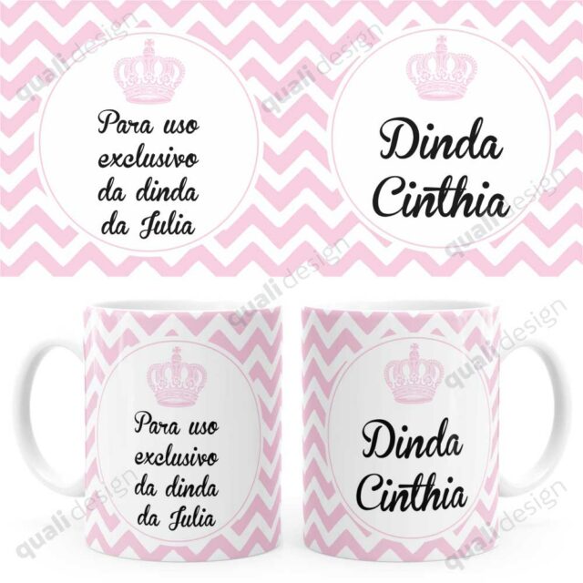 Arte Para Caneca Dinda Coroa