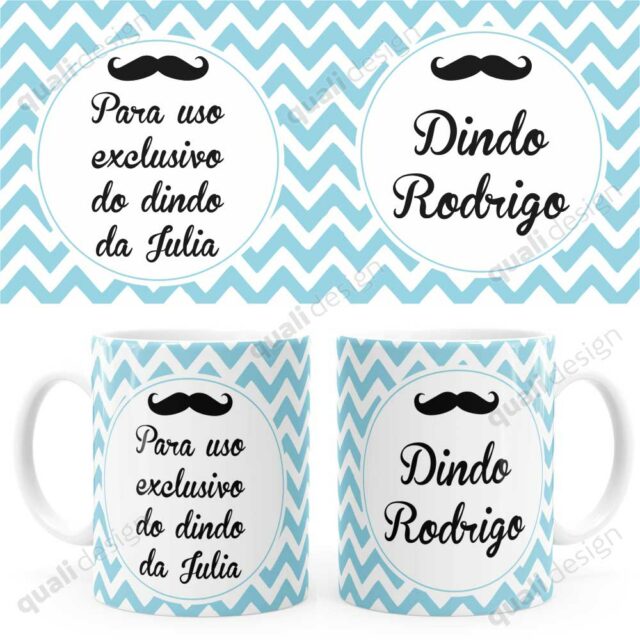 Arte Para Caneca Dindo Bigode