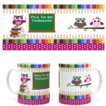 Arte Caneca Coruja Lousa – Digital