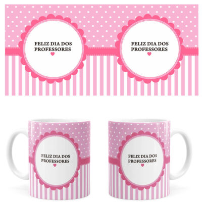 Arte Caneca Dia Dos Professores Rosa Com Nome – Digital