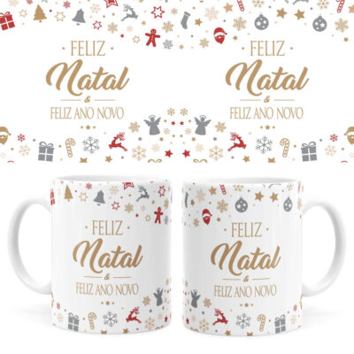 Arte Caneca Natal 43 Digital Png