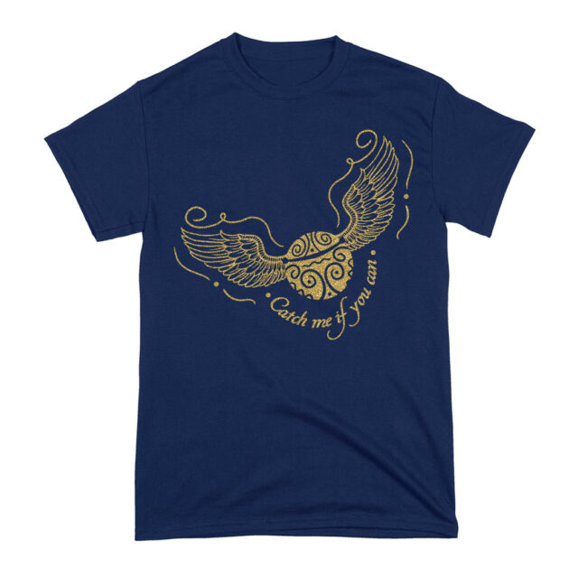 Arte Camiseta Harry Potter Golden Snitch Glitter