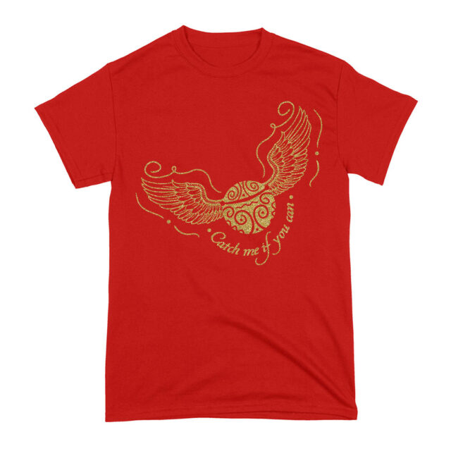 Arte Camiseta Harry Potter Golden Snitch Glitter