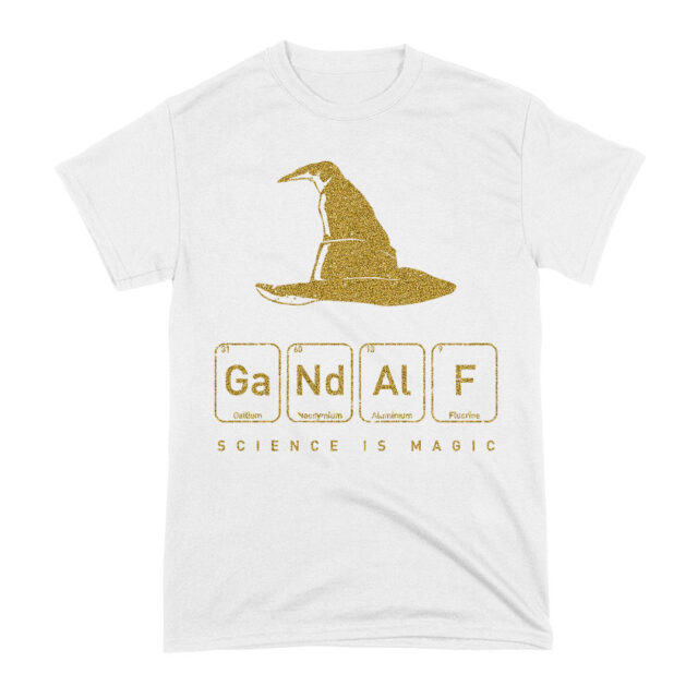 Arte Camiseta Harry Science Is Magic Glitter
