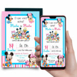 Convite Digital Chá Revelação Disney Baby