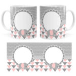 Arte Elefantinho Chevron Cinza Com Rosa – Digital