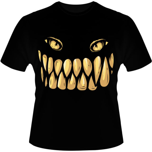 Arte Para Camiseta Dentes De Monstro